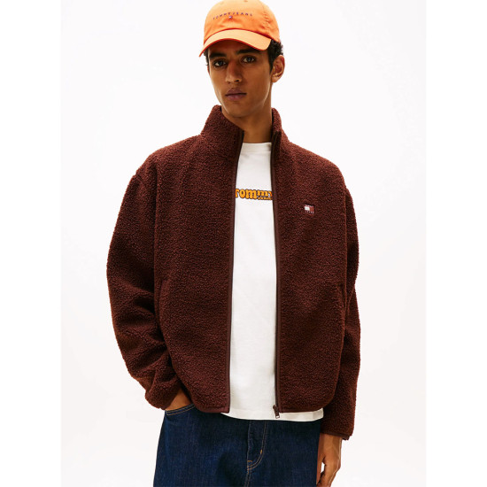 Tommy Hilfiger Ανδρική ζακέτα Tommy Badge Teddy Zip-Thru Relaxed Sweatshirt